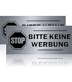 T TAKONE bitte Keine werbung schild, 2 PCS Briefkastenschild aus V2A...