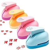 Bofanze 4 Stück Motivlocher Stanzer Set mit 20 Papier Stanzer Kinder...