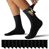 TUUHAW Socken Herren 43-46 Schwarz - Strümpfe Herren Business Socken...