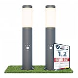 linovum 2x BOSEA-B Wegeleuchte mit Bewegungsmelder anthrazit - Standleuchte...