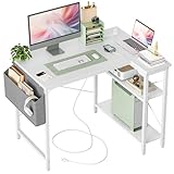 BEXEVUE Schreibtisch L-Form, 100 x 70 cm, platzsparender Computertisch mit...