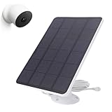 Fabater Solarpanel für Nest-Kamera, 10-W-Solarladegerät mit um 360°...