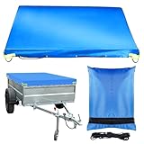 Anhängerplane 209x115x10cm, Abdeckplane Anhänger Wasserfest mit...