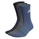 adidas Unisex Cushioned Crew Socks 3 Pairs, Legend Ink/Preloved Ink/Dark...