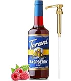 Zuckerfreier Himbeersirup für Getränke, 720 ml, Torani inkl. Little...