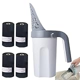 Streuschaufel mit Behälter, 2-in-1 Katzenklo Schaufel mit Abfallsäcken,...