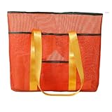 Strandtasche, Netzstoff, Sandspielzeugtasche, 54 x 12 x 40 cm, geräumiger...