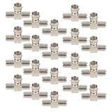 DECORNIJIA 20 Stück Koaxial F stecker Kupplungsadapter Metall F stecker...