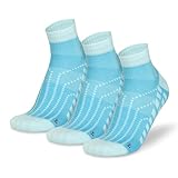 SEDZ 3er-Pack Laufsocken für lange Strecken, Viertellänge, Anti-Blasen,...