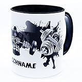 Bodybuilding Hantel Tasse mit Name personalisiert Fitness Becher...