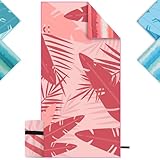 Mikrofaser Strandtuch xxl 90×180 cm, Microfaser Handtücher mit Tasche,...