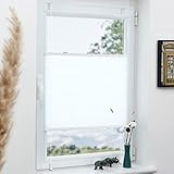 Plissee Klemmfix ohne Bohren Weiß 40x120cm(BxH) Plissees lichtdurchlässig...