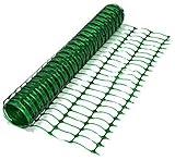 1 Rolle mit 1 m x 30 m Absperrzaun Kunststoff GRÜN, Bauzaun...