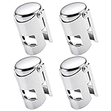 Gobesty Champagne Edelstahl Stopper, 4Stück Sektverschluss...