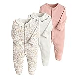 amropi Baby Mädchen Schlafstrampler 3er Pack Jungen Pyjamas Baumwolle...