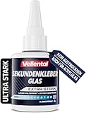Sekundenkleber Gel Glas extra stark - Glaskleber transparent wasserfest,...