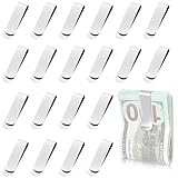 Andibro 20er-Pack Geldklammern aus Edelstahl, schmale Bargeldklammer aus...