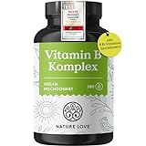 NATURE LOVE® Vitamin B Komplex – Hochdosiert: Mit 500 µg Vitamin B12...