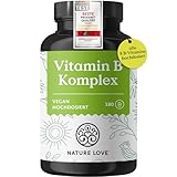 NATURE LOVE® Vitamin B Komplex – Hochdosiert: Mit 500 µg Vitamin B12...