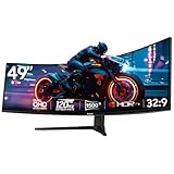 Gawfolk 49 Zoll Curved Gaming Monitor, 1500R PC Bildschirm 120Hz DQHD 5120...