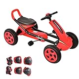 Go-Kart, go Karts Tretauto, Tretfahrzeug Mit Lenkrad, Pedal GoKart,...