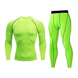 Celucke Funktionsunterwäsche Herren Set Sportunterwäsche, Sport Leggings...