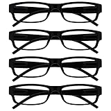 OPULIZE ACE Lesebrille für Damen und Herren - 4er-Pack - Schmaler...