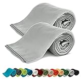 KiGATEX 2er Pack Polar Fleecedecke Uni - Tagesdeckenset - Sofaüberwurf -...