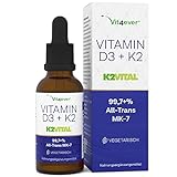 Vitamin D3 + K2 Tropfen 50ml - Premium: 99,7+% All-Trans (Original...