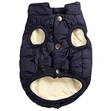 Mit Fleece gefütterte Hundejacke mit 2 Schichten von JoyDaog, sehr warm...