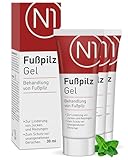 N1 Fußpilz Gel 3x30ml - Medizinprodukt zur schnellen intensiven Behandlung...