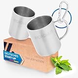 NORDMUT® Edelstahl Thermobecher [2er Set] Camping Tasse | nachhaltige...