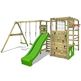 FATMOOSE Spielturm Klettergerüst ActionArena Air mit Schaukel &...