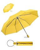 FARE Regenschirm (gelb) - öffnet & schließt automatisch - kompakt,...