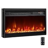 RELAX4LIFE 23' Elektrokamin mit heizung, schwebender Kamin mit...