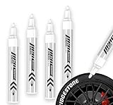JUXINE PROFI-SET 4x Reifenmarkierungsstift | Ölbasierter Reifenstift für...