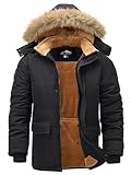 Peakwell Herren Warme Winterjacke Outdoor Winterparka Wasserdichte...