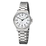 REGENT Damenuhr Titan mit Gliederarmband 32 mm Analog 10 ATM Saphirglas...