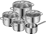 WMF Provence Plus Topfset Induktion 5-teilig, Kochtopf Set mit Glasdeckel...