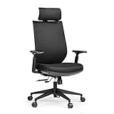 hjh OFFICE Profi Chefsessel Profondo F – Ergonomischer Stoff-Bürostuhl...