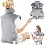 MULEVIP Heizdecke Rücken,Heizkissen Nacken Schulter 61 x 94 cm, für...