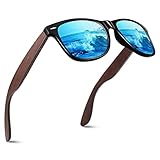 CGID Holz Polarisierte Sonnenbrille Herren Damen Verspiegelt Original UV400...