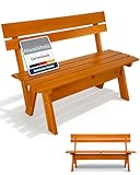Beautissu Gartenbank Wetterfest Holz 3 Sitzer 150 cm breit – Garten...