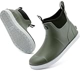 Gummistiefel Herren mit flauschigem Futter, Angelstiefel für Männer,...
