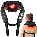 KNQZE® Shiatsu Massagegerät 4D, 2025 Kabellos Nackenmassagegerät mit...