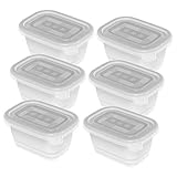 Rotho Freeze 6er-Set Gefrierboxen 0.25l mit Deckel, Kunststoff (PP)...