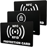 LABUYI 3 Stück RFID Blocker Karte,RFID/NFC Schutzkarte,RFID Karte,NFC...