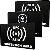 LABUYI 3 Stück RFID Blocker Karte, NFC Schutzkarte für Geldbörse,...
