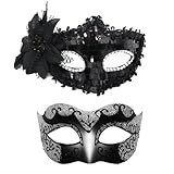 PVFZXS 2 Stück Venezianische Maske Damen, Venezianische Maske, Maske...