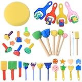 Schwamm Malerei Pinsel Set, 30 Stücke Kinder Malwerkzeuge Set, Schwamm...